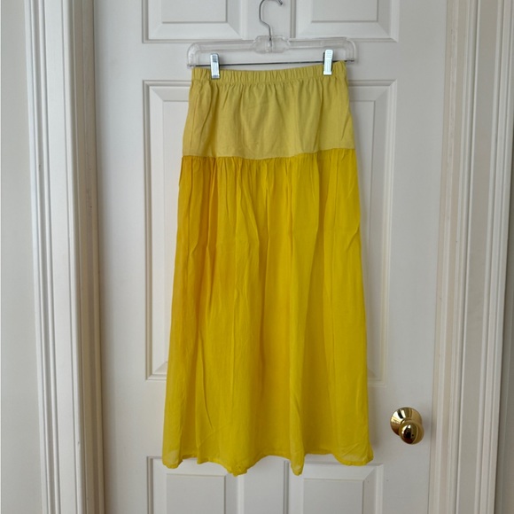 Vintage Johnny Was Low-Rise Yellow Maxi Skirt - Picture 2 of 12